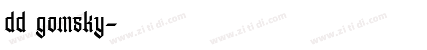 dd gomsky字体转换